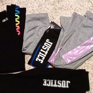 EUC 4 pairs Justice leggings
